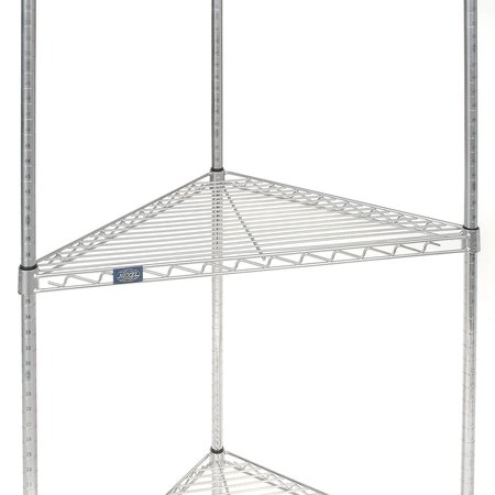 Global Industrial Corner Shelf, Chrome, 32W x 24D ST24C